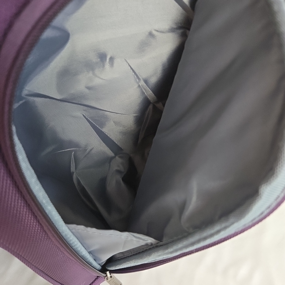 NWOT TPRC Purple Travel Bag And USB Port Shoe Pocket Retractable Handle Carry-on - Picture 12 of 16